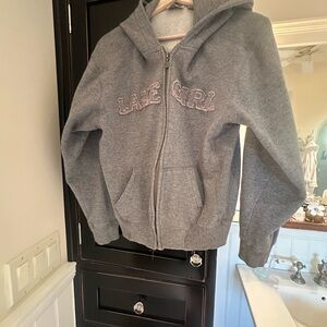 “Lake Girl” Womens Gray Hoodie